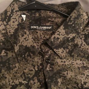 Dolce and Gabbana Camo button down